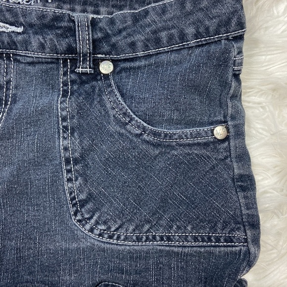 Michael F. Gray/Blue Denim Short Shorts - Picture 3 of 4